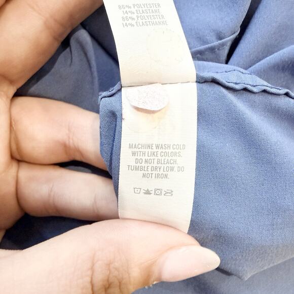 Aerie Offline Nylon Cargo Pants Blue Travel Lightweight Size Medium KK4617 - Picture 6 of 6